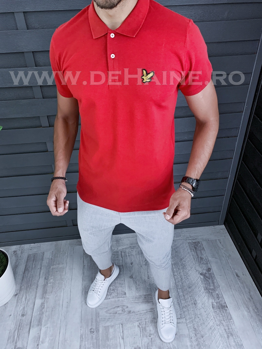 Tricou barbati rosu premium b1299*